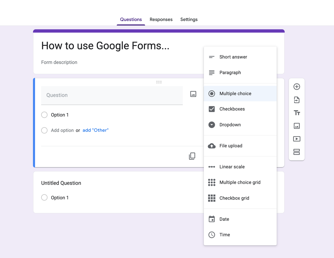 Google Forms Builder - Simple interface and Google Workspace integration